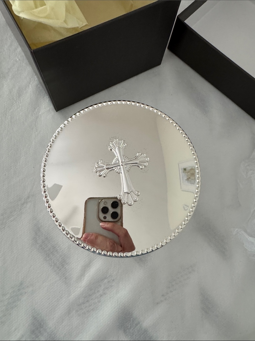 Reed & Barton Silver Cross Box